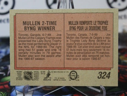 1989-90 O-PEE-CHEE JOE MULLEN # 324 HOCKEY NHL CALGARY FLAMES  CARD