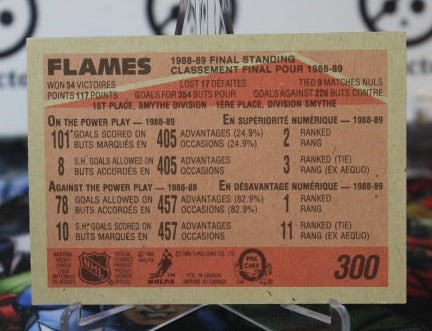 1989-90 O-PEE-CHEE FLAMES # 300 HOCKEY NHL CALGARY FLAMES  CARD