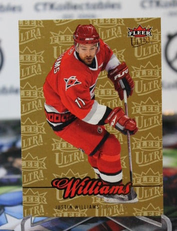 2007-08 FLEER ULTRA JUSTIN WILLIAMS # 163 CAROLINA HURRICANES NHL HOCKEY TRADING CARD