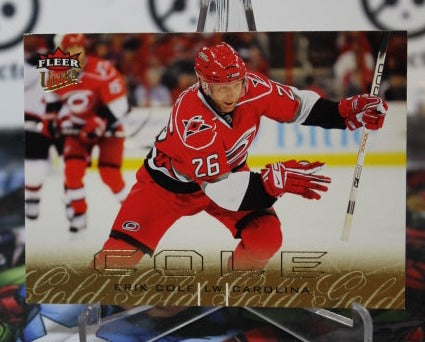 2009-10 FLEER ULTRA ERIK COLE # 194 CAROLINA HURRICANES NHL HOCKEY TRADING CARD