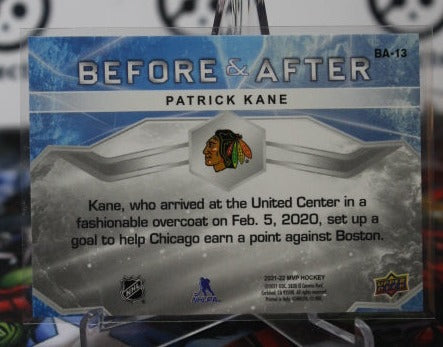 2021-22 UPPER DECK MVP PATRICK KANE # BA-13 BEFORE & AFTER CHICAGO BLACKHAWKS NHL HOCKEY TRADING CARD