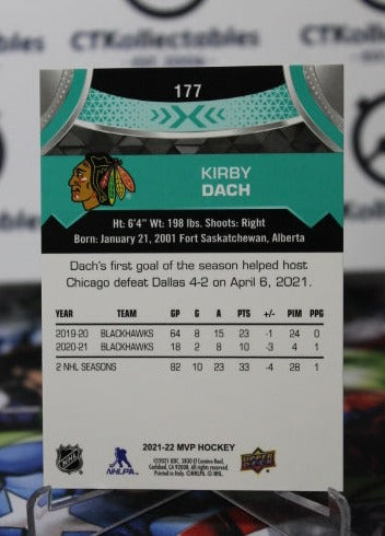 2021-22 UPPER DECK MVP KIRBY DACH # 177  CHICAGO BLACKHAWKS NHL HOCKEY TRADING CARD