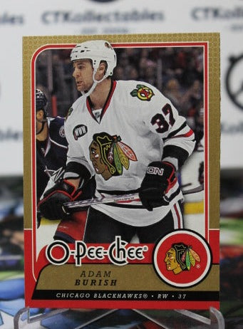 2008-09 O-PEE-CHEE ADAM BURISH # 313 CHICAGO BLACKHAWKS NHL HOCKEY TRADING CARD