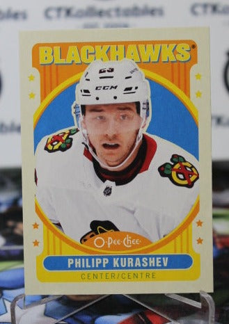 2021-22 O-PEE-CHEE PHILIPP KURASHEV # 349 RETRO CHICAGO BLACKHAWKS NHL HOCKEY TRADING CARD