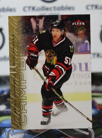 2009-10 FLEER ULTRA BRIAN CAMPBELL # 35 CHICAGO BLACKHAWKS NHL HOCKEY TRADING CARD