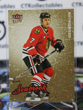 2008-09 FLEER ULTRA BRENT SEABROOK # 120 CHICAGO BLACKHAWKS NHL HOCKEY TRADING CARD