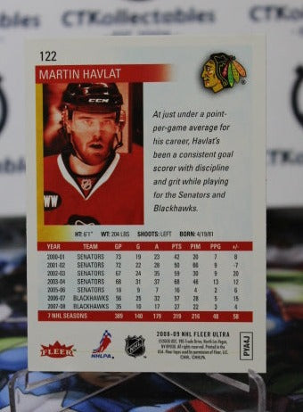 2008-09 FLEER ULTRA MARTIN HAVLATL # 122 CHICAGO BLACKHAWKS NHL HOCKEY TRADING CARD