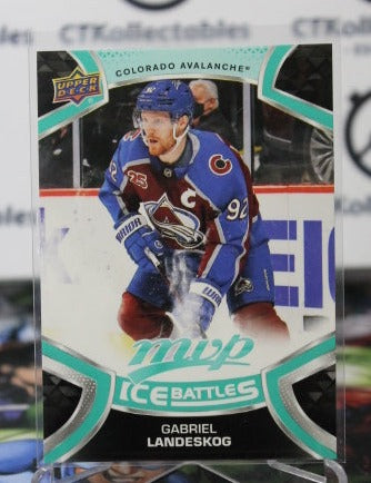 2021-22 UPPER DECK MVP GABRIEL LANDESKOG # 21 ICE BATTLES COLORADO AVALANCHE  NHL HOCKEY TRADING CARD