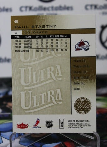 2009-10  FLEER ULTRA PAUL STASTNY # 40 COLORADO AVALANCHE  NHL HOCKEY TRADING CARD