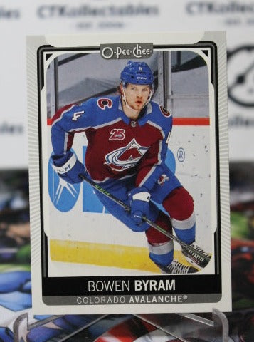 2021-22  O-PEE-CHEE BOWEN BYRAM # 65 ROOKIE COLORADO AVALANCHE  NHL HOCKEY  CARD