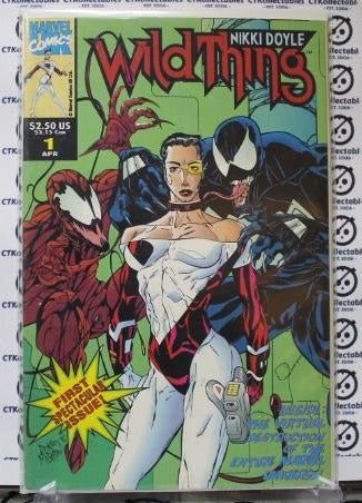 WILD THING # 1 CARNAGE VENOM EMBOSS COVER  NM/VF MARVEL COMICS  1999