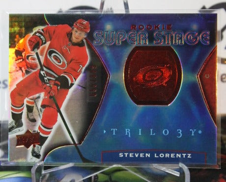 2020-21 UPPER DECK TRILO3Y STEVEN LORENTZ # RSS-16 ROOKIE SUPER STAGE RED 655/999 CAROLINA HURRICANES NHL HOCKEY TRADING CARD
