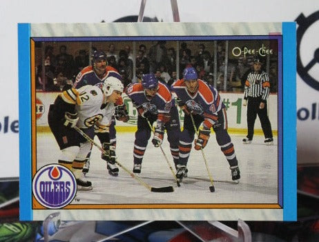 1989-90 O-PEE-CHEE OILERS # 303  EDMONTON OILERS HOCKEY CARD