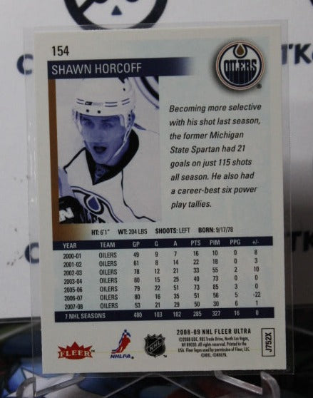 2008-09 FLEER SHAWN HORCOFF # 154  EDMONTON OILERS HOCKEY CARD