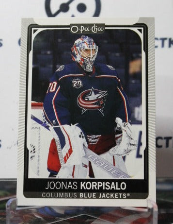 2021-22 O-PEE-CHEE JOONAS KORPISALO # 431 GOALTENDER COLUMBUS BLUE JACKETS HOCKEY CARD