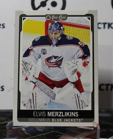 2021-22 O-PEE-CHEE ELVIS MERZLIKINS # 260 GOALTENDER COLUMBUS BLUE JACKETS HOCKEY CARD