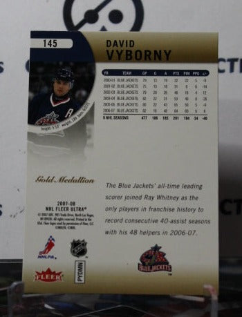 2007-08 FLEER ULTRA  DAVID VYBORNY # 145 COLUMBUS BLUE JACKETS HOCKEY CARD