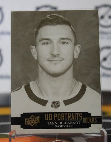 2021-22 UPPER DECK TANNER JEANNOT # P-65 UD PORTRAITS ROOKIE NASHVILLE PREDATORS HOCKEY CARD