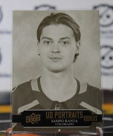 2021-22 UPPER DECK  SAMPO RANTA # P-51 UD PORTRAITS ROOKIE  COLORADO AVALANCHE  NHL HOCKEY TRADING CARD