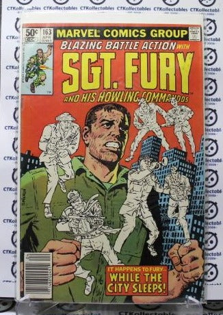 SGT. FURY AHD HIS HOWLING COMMANDOS # 163  VF/ F WAR MARVEL COMIC BOOK 1981