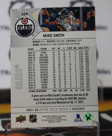 2021-22 UPPER DECK MIKE SMITH # 324 EDMONTON OILERS HOCKEY CARD