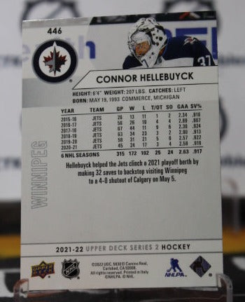 2021-22 UPPER DECK CONNOR HELLEBUYCK # 446 WINNIPRG JETS HOCKEY CARD