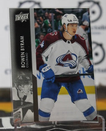 2021-22 UPPER DECK BOWEN BYRAM # 296 ROOKIE COLORADO AVALANCHE  NHL HOCKEY TRADING CARD