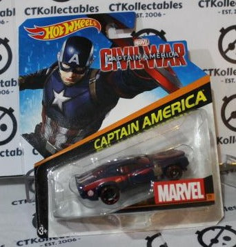 CAPTAIN AMERICA CIVIL WAR MATTEL HOT WHEELS 1:64 DIE CAST MARVEL COMICS  2015