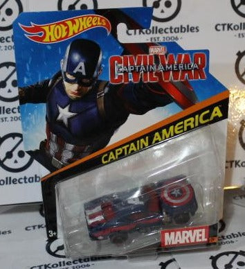 CAPTAIN AMERICA CIVIL WAR MATTEL HOT WHEELS 1:64 DIE CAST MARVEL COMICS  2015