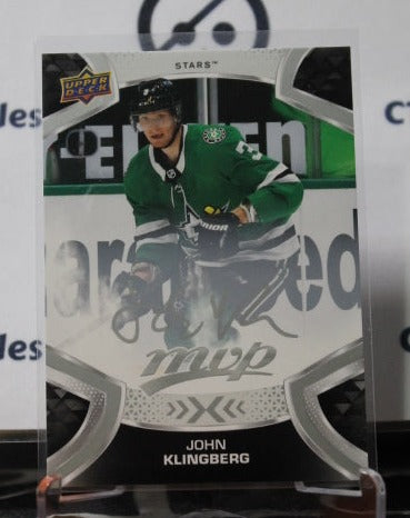 2021-22 UPPER DECK MVP JOHN KLINGBERG # 46 SILVER SIGNATURE  DALLAS STARS NHL HOCKEY TRADING CARD