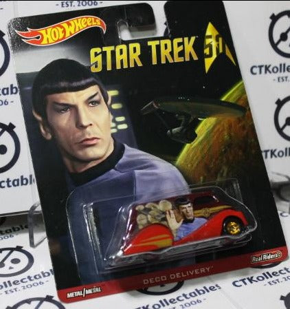 STAR TREK 50 SPOCK MATTEL HOT WHEELS DECO DELIVERY REAL RIDERS 2015