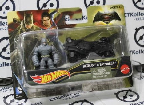 BATMAN VS SUPERMAN MATTEL HOT WHEELS BATMAN & BATMOBILE DC COMICS 2015