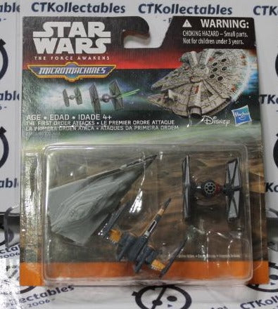 STAR WARS MICROMACHINES THE FORCE AWAKENS 3 PIECE PACK DISNEY HASBRO 2015