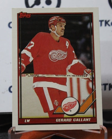 1990-91 TOPPS GERARD GALLANT # 443 DETROIT RED WINGS NHL HOCKEY TRADING CARD