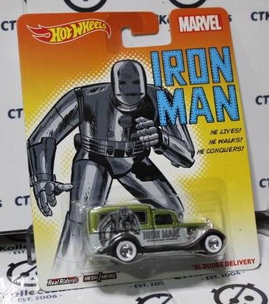 HOT WHEELS MATTEL IRON MAN MARVEL '34 DODGE DELIVERY 2014