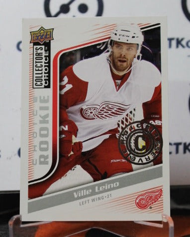 2009-10 UPPER DECK VILLE LEINO # 256 CHOICE ROOKIE DETROIT RED WINGS NHL HOCKEY TRADING CARD