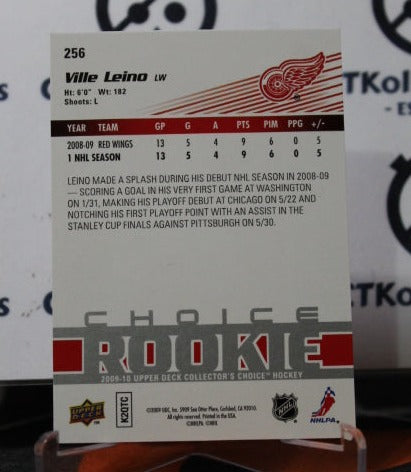 2009-10 UPPER DECK VILLE LEINO # 256 CHOICE ROOKIE DETROIT RED WINGS NHL HOCKEY TRADING CARD