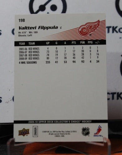 2009-10 UPPER DECK VALTTERI FILPPULA # 198 CHOICE RESERVE DETROIT RED WINGS NHL HOCKEY TRADING CARD