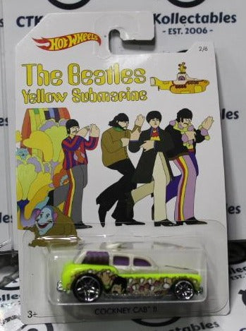 HOT WHEELS MATTEL  THE BEATLES YELLOW SUBMARINE 2/6 COCKNEY CAB II 2015