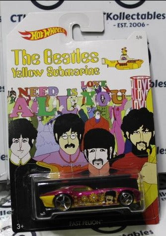 HOT WHEELS MATTEL  THE BEATLES YELLOW SUBMARINE 5/6 FAST FELION 2015