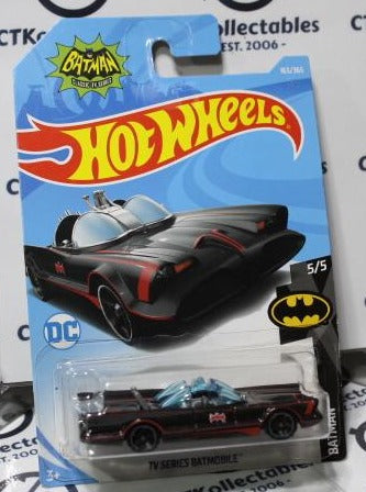 HOT WHEELS MATTEL  BATMAN CLASSIC TV SERIES BATMOBILE 5/5 DC 163/365  Long Card 2017 RARE