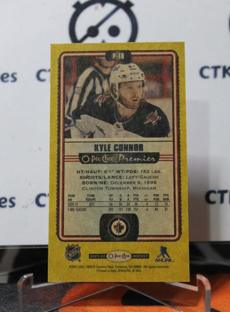 2021-22 O-PEE CHEE PREMIER KYLE CONNOR # P-18 TALLBOYS WINNIPEG JETS HOCKEY CARD