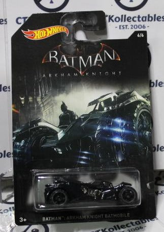 HOT WHEELS MATTEL BATMAN ARKHAM KNIGHT BATMOBILE  6/6 DC  Long Card 2014