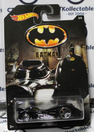 HOT WHEELS MATTEL BATMAN  BATMOBILE  2/6 DC  Long Card 2014 (DAMAGED)