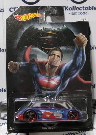 HOT WHEELS MATTEL BATMAN VS SUPERMAN DC  COVELIGHT  4/7 Long Card 2015