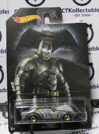 HOT WHEELS MATTEL BATMAN VS SUPERMAN DC MAD MANGA  3/7 Long Card 2015