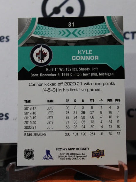 2021-22 UPPER DECK MVP KYLE CONNOR # 81 WINNIPRG JETS HOCKEY CARD