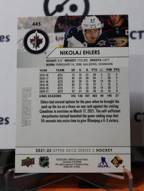 2021-22 UPPER DECK NIKOLAJ EHLERS # 445 WINNIPRG JETS HOCKEY CARD