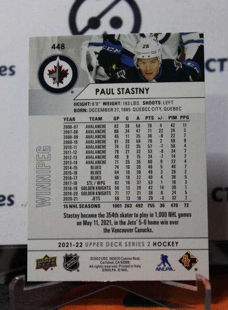 2021-22 UPPER DECK PAUL STASTNY # 448 WINNIPRG JETS HOCKEY CARD