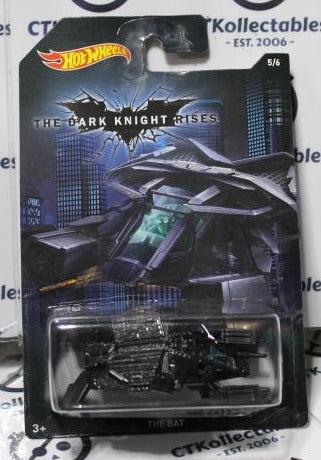 HOT WHEELS MATTEL BATMAN THE DARK KNIGHT RISES THE BAT 5/6 DC LONG CARD 2014